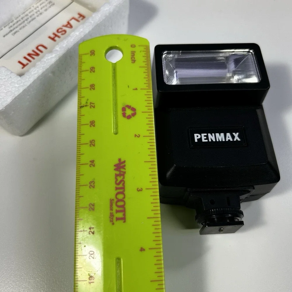 Vintage Penmax PX-2 Electronic Flash Unit Camera Hot Shoe w/ Box & Manual